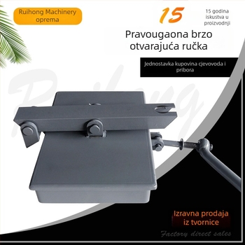 Pravokutni ručni otvor od ugljičnog čelika s brzim otvaranjem i okretno poklopcem za spremnik za skladištenje – otvor za promatranje i inspekciju