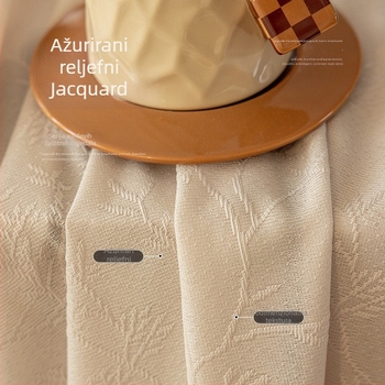 XXC Poliester Jacquard gazu zavjesa – prozirna i neprozirna – za dnevni boravak, ured, restoran, ulaz – svježi stil