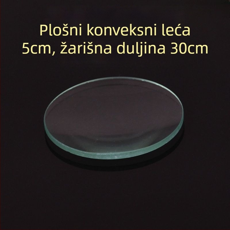 Optički nastavnički set za fiziku u gimnaziji: bikonveksne, planokonveksne i bikonkavne leće za eksperimente