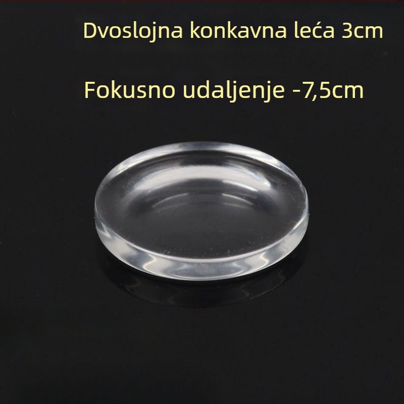 Optički nastavnički set za fiziku u gimnaziji: bikonveksne, planokonveksne i bikonkavne leće za eksperimente