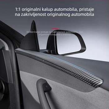 Dekorativne naljepnice za rubove vrata Tesla Model Y – ABS materijal, kompatibilno s automatskim mjenjačem, zaštita unutarnjeg panela