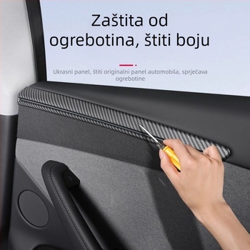 Dekorativne naljepnice za rubove vrata Tesla Model Y – ABS materijal, kompatibilno s automatskim mjenjačem, zaštita unutarnjeg panela