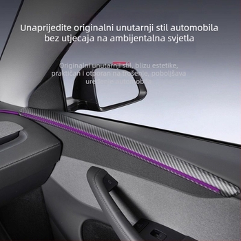 Dekorativne naljepnice za rubove vrata Tesla Model Y – ABS materijal, kompatibilno s automatskim mjenjačem, zaštita unutarnjeg panela