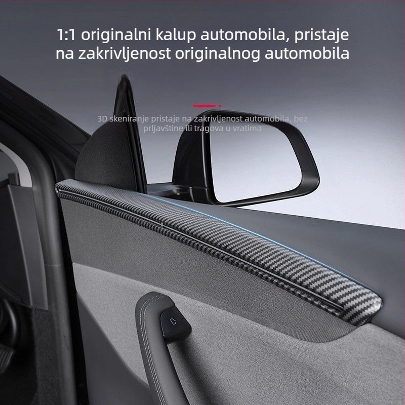 Dekorativne naljepnice za rubove vrata Tesla Model Y – ABS materijal, kompatibilno s automatskim mjenjačem, zaštita unutarnjeg panela