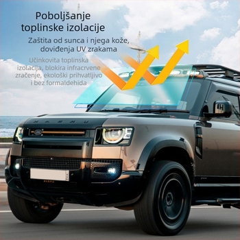 Mat PET film za prednje staklo automobila, zaštita od sunca i odsjaja, gradijent s točkicama, samoljepljiv