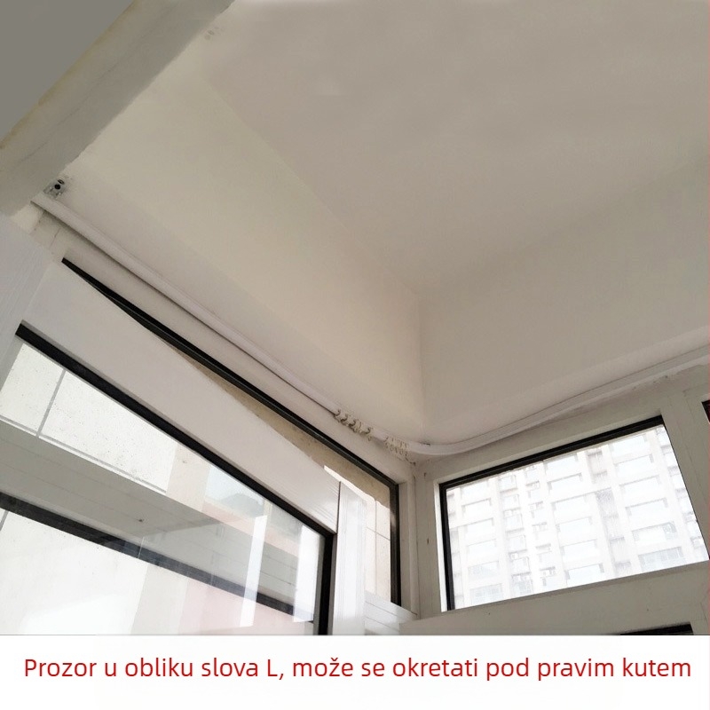 WG1 Plastična klizna šina za zavjese za ugradnju, s brtvenim sustavom koloteka