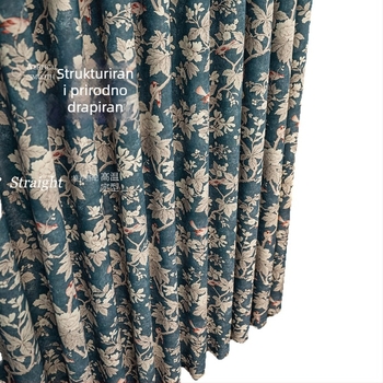 Francuski stil vintage blackout zavjese, moderni minimalistički stil, jesen 2025, novi model za spavaću sobu, dnevnu sobu i balkon, Downton Abbey Chenille
