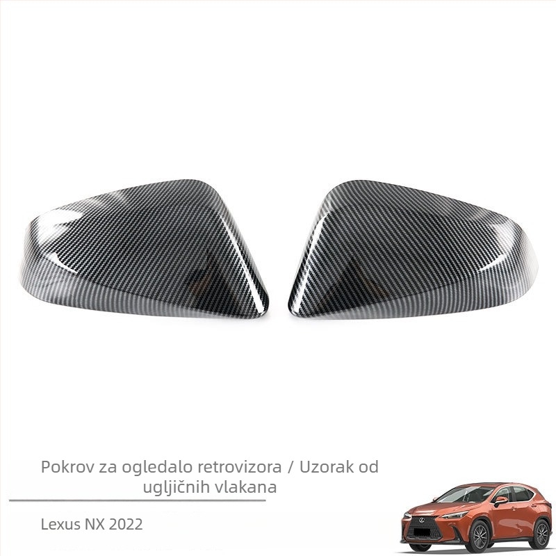 Naljepnica poklopca retrovizora za Lexus NX - ABS, karbonski uzorak, montaža ljepilom
