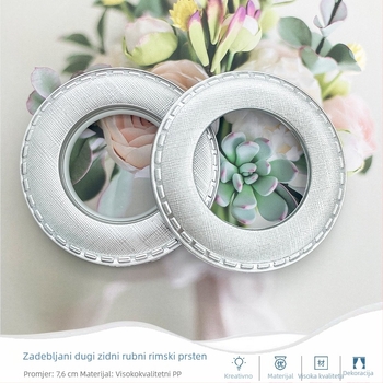 Hongxiang PP zavjese prsten s kopčom – rimski prsten, nano prsten, moderan minimalistički stil