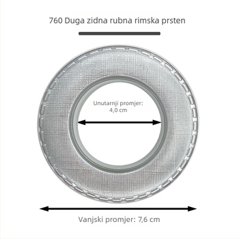 Hongxiang PP zavjese prsten s kopčom – rimski prsten, nano prsten, moderan minimalistički stil