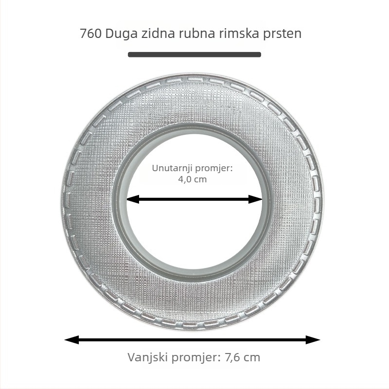 Hongxiang PP zavjese prsten s kopčom – rimski prsten, nano prsten, moderan minimalistički stil