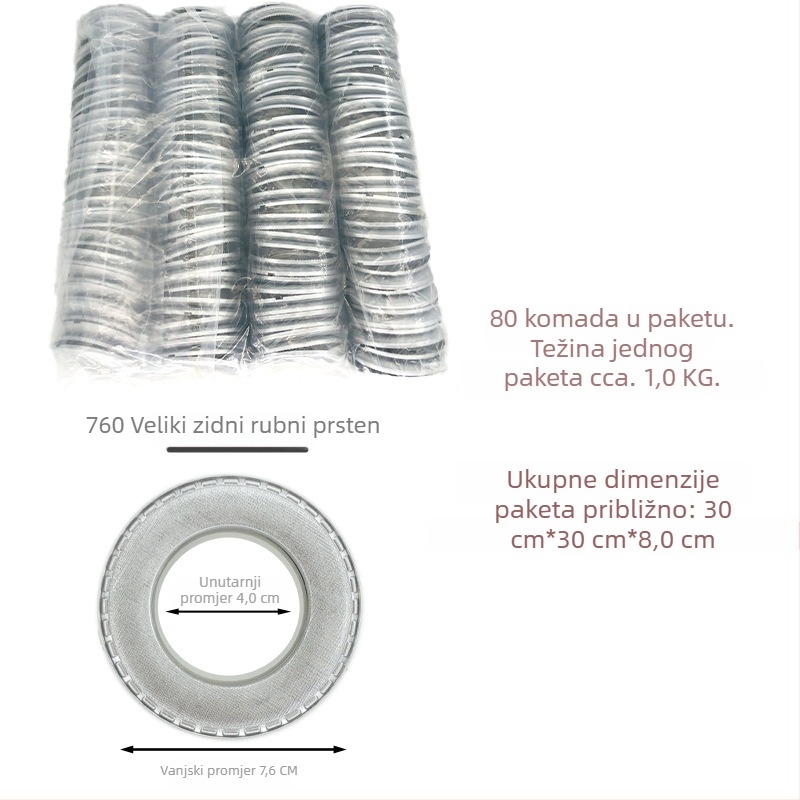 Hongxiang PP zavjese prsten s kopčom – rimski prsten, nano prsten, moderan minimalistički stil