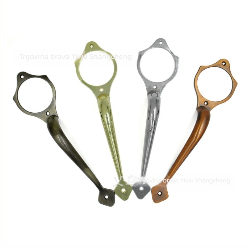 Drška za ormar s kuglastim zatvaračem, cinkov legura, elektroplatinirani završetak, model ZH-2057, novi kineski stil