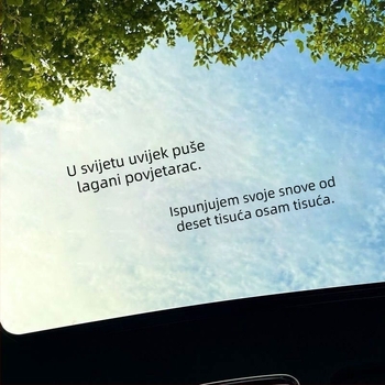 Naljepnice za sunčani krov automobila s tekstom – personalizirani kreativni ukras krova, umjetnička naljepnica za stražnje staklo