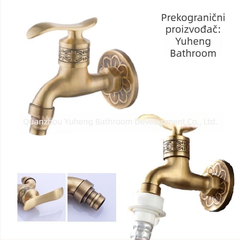 Kuhinjski faucet ugradbeni u zid, bakrenog materijala, jednosno hladno, 0–80°C, brzo otvaranje, model YH-B037