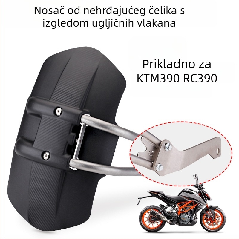 KTM390 blatnik — plastični blatnik, model KTM390, kompatibilan s KTM motociklima, prilagodljiva obrada