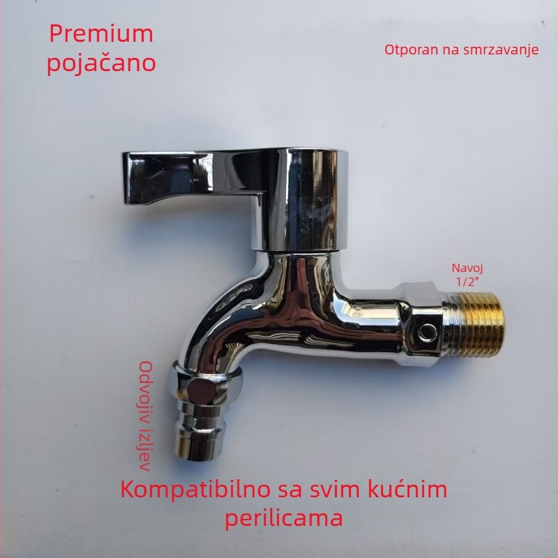 Jednoručni električni slavina za toplu vodu, kromirano plastično tijelo, keramički disk ventil, CE potvrda, brend Kahn Lion