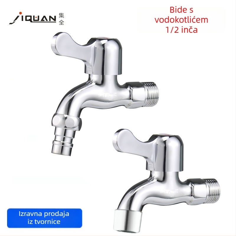 Kuhinjska slavina – keramičko jezgro ventila, legura tijela, ugradnja u zid, otvaranje ključem, 0.6 MPa