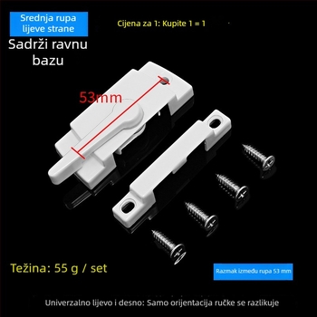 Class Craftsman Crescent Lock od aluminijske legure za vrata i prozore, prozorska brava za guranje-povlačenje, dodatak bravi