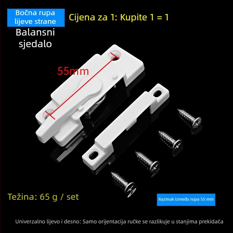 Class Craftsman Crescent Lock od aluminijske legure za vrata i prozore, prozorska brava za guranje-povlačenje, dodatak bravi