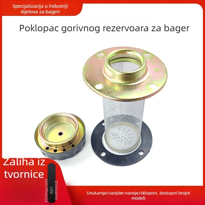 Skup kapice spremnika goriva za mali utovarivač, poklop spremnika dizelskog, hidraulički dodatak sustava goriva
