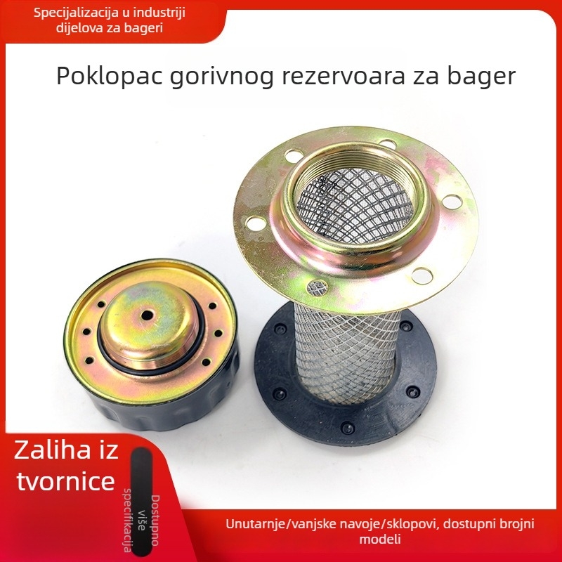 Skup kapice spremnika goriva za mali utovarivač, poklop spremnika dizelskog, hidraulički dodatak sustava goriva