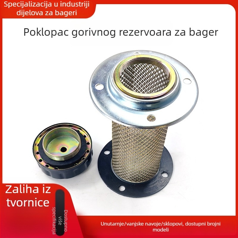 Skup kapice spremnika goriva za mali utovarivač, poklop spremnika dizelskog, hidraulički dodatak sustava goriva