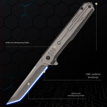 Sklopivi nož od nehrđajućeg čelika s čepelem M390, brzo otvaranje, visoka tvrdoća, kamperski taktički nož