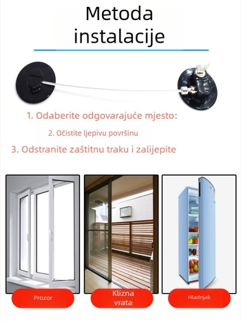 Brava za hladnjak/ormar - nehrđajući čelik + ABS, model Refrigerator lock, tip Ostalo, opseg primjene: Ostalo