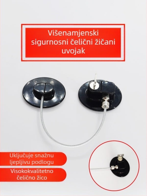 Brava za hladnjak/ormar - nehrđajući čelik + ABS, model Refrigerator lock, tip Ostalo, opseg primjene: Ostalo
