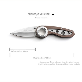 Taktički sklopivi nož – višestruki, brzo otvaranje, za samoodbranu, za vanjsku upotrebu, od nehrđajućeg čelika 3CR15