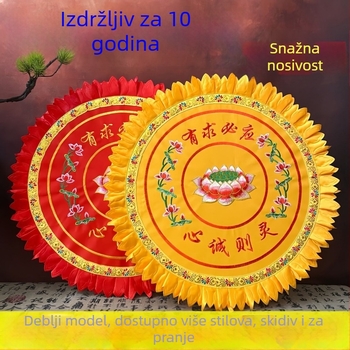 Pamukasta futon podloga za meditaciju – okrugla lotusna jastučnica za kućnu upotrebu, kineski stil, punilo od bisernog pamuka