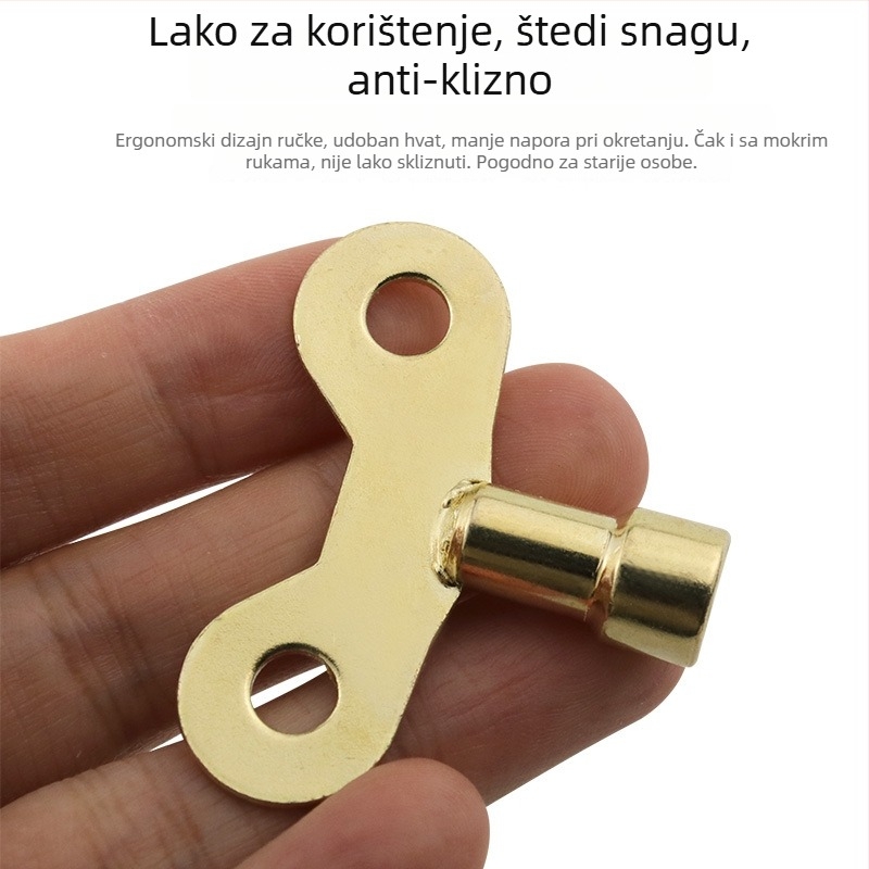 Ručka ključa slavine, željezna, za vodu, upravljanje slavine, 90° rotacija