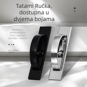 BUTE LS1 Skrivena okretna ručka od cinkovog legura za vrata i ladice – japanski stil, moderni minimalistički dizajn