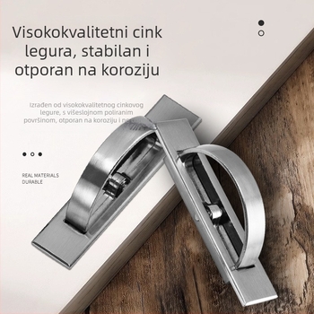 BUTE LS1 Skrivena okretna ručka od cinkovog legura za vrata i ladice – japanski stil, moderni minimalistički dizajn