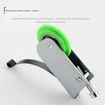 opk klizački kotač – donji kotač za vrata ormara i kućna vrata; radijus utora za užad 43; debljina zida 1.2; materijal hladno valjana čelika; stil moderni i minimalistički