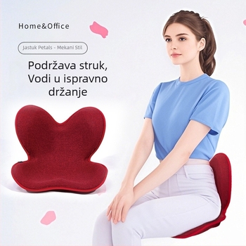 Lumbalna jastučnica za duže sjedenje – pamuk i lan, punilo EPE, japanski stil, prugasti uzorak