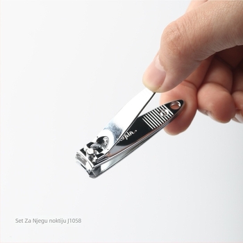 KINEPIN 5-dijelni prijenosni set za njegu obrva od nehrđajućeg čelika: štipaljka za obrve, kliješta za nokte, kozmetičke škare, ušni štapić, pilnik za nokte – prijenosni