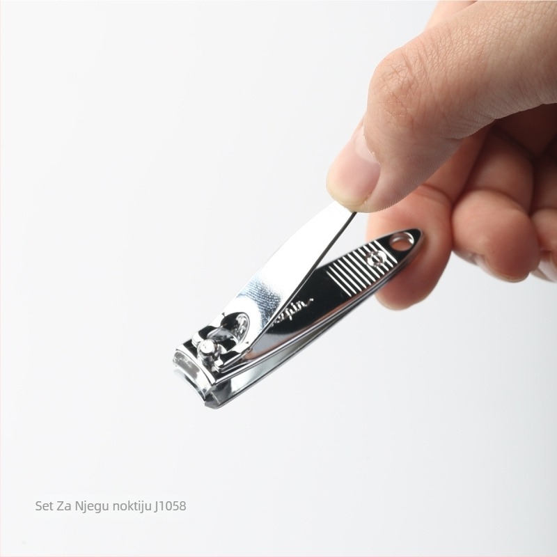 KINEPIN 5-dijelni prijenosni set za njegu obrva od nehrđajućeg čelika: štipaljka za obrve, kliješta za nokte, kozmetičke škare, ušni štapić, pilnik za nokte – prijenosni