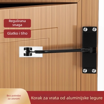 Zatvarač vrata od aluminijske legure, kvadratni oblik, automatsko zatvaranje, hardver za vrata, moderni minimalistički dizajn