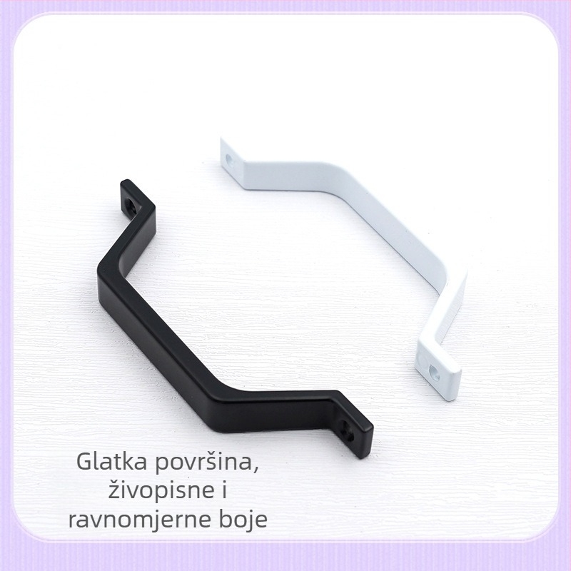 Hardver od aluminijske legure za klizna vrata i prozore, garderobni ormari i ladice u stilu štala — HY-15, branda Hongyu; Materijal: aluminijska legura; Završna obrada: sprej boja; Upotreba: Vrata, Prozori