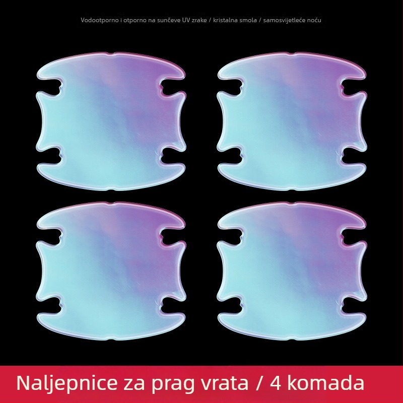 Protukolizijska traka za vrata automobila — Kolenat, šarene svjetleće naljepnice, prilagodba obrade, kompatibilno sa svim modelima