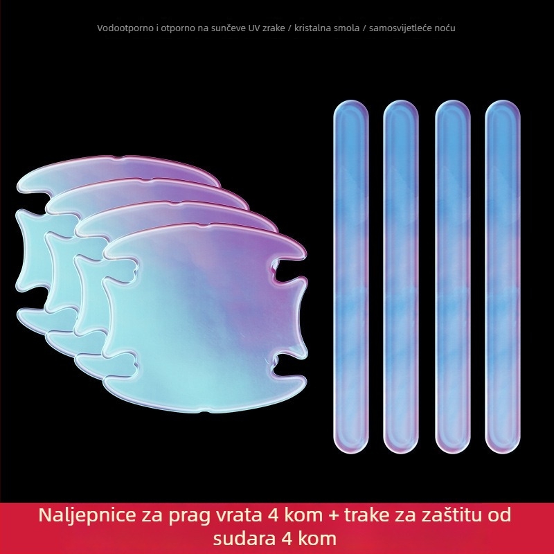 Protukolizijska traka za vrata automobila — Kolenat, šarene svjetleće naljepnice, prilagodba obrade, kompatibilno sa svim modelima