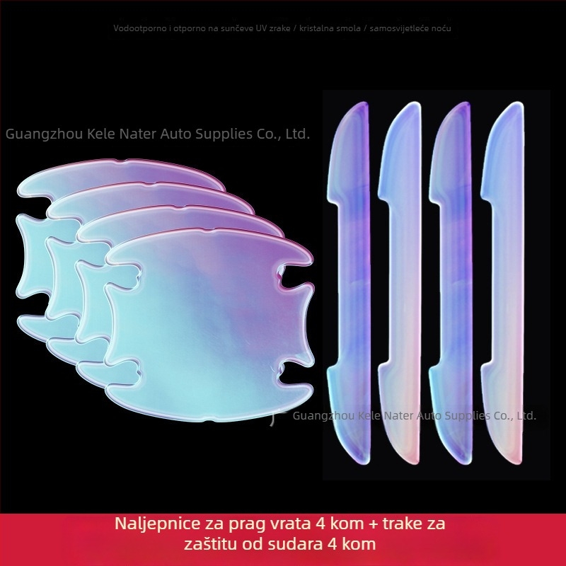 Protukolizijska traka za vrata automobila — Kolenat, šarene svjetleće naljepnice, prilagodba obrade, kompatibilno sa svim modelima