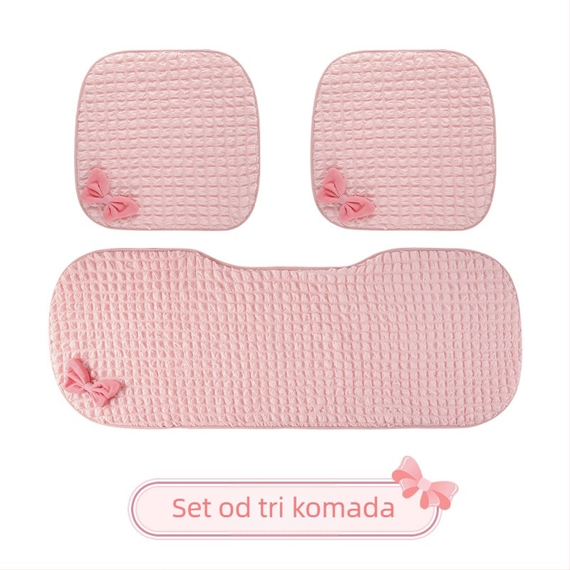 3D puff jastuk za auto sjedalo za sve sezone, kompatibilan s Euler Good Cat, Ballet Cat, Lightning Cat, White Cat, Black Cat — površina: poliester, punilo: spužva, stil uski struk, Cow Mom Craft