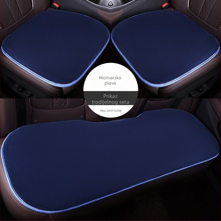 Sjedalo jastuk za automobil, set od tri dijela, za sve sezone, punilo od velura, površina od kože zrnastu strukturu