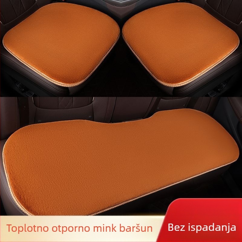 Sjedalo jastuk za automobil, set od tri dijela, za sve sezone, punilo od velura, površina od kože zrnastu strukturu