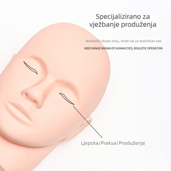 Silikonska glava za vježbanje trepavica za početnike, 402 g, Podrijetlo: Kina