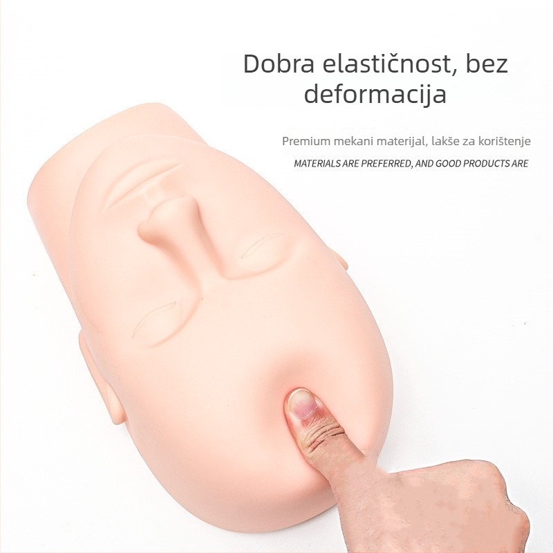 Silikonska glava za vježbanje trepavica za početnike, 402 g, Podrijetlo: Kina