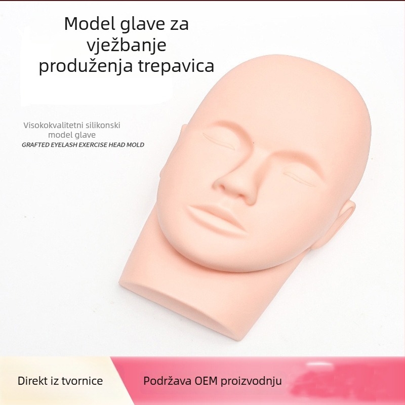 Silikonska glava za vježbanje trepavica za početnike, 402 g, Podrijetlo: Kina
